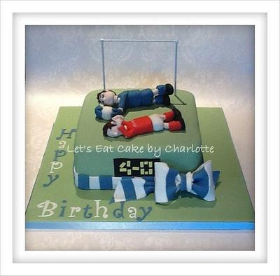 Football Cake for a 40th Birthday - Cake by Let's Eat Cake