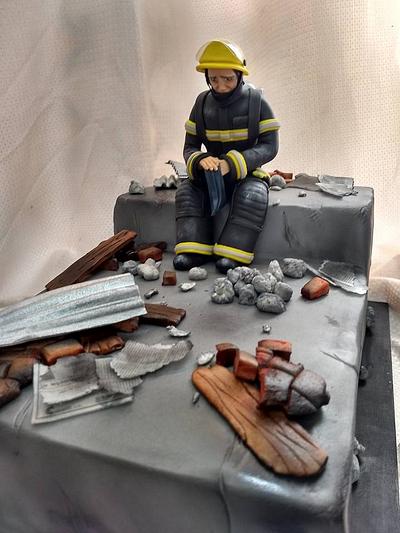 Torta bombero (firefighter cake) - Cake by VeroPlehm