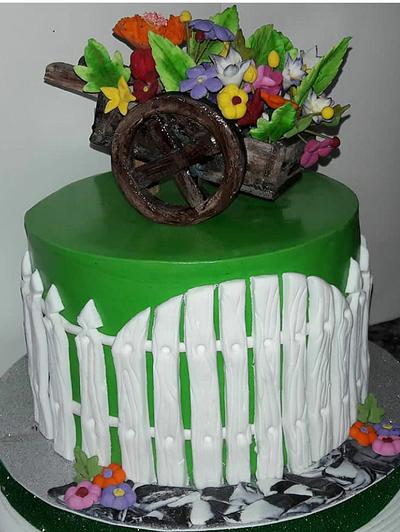 Garden cake - Cake by MARCELA CORCA