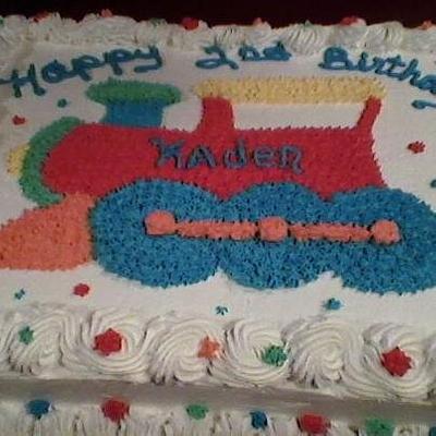 Train Birthday Cake - Cake by Teresa Coppernoll
