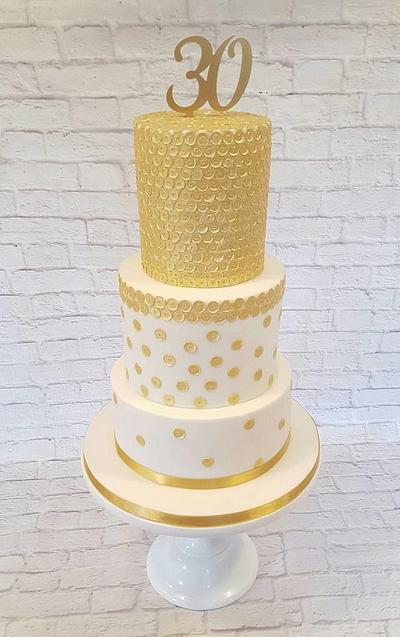 Sequin 3 tier cake - Cake by Babycakes & Roses Cakecraft