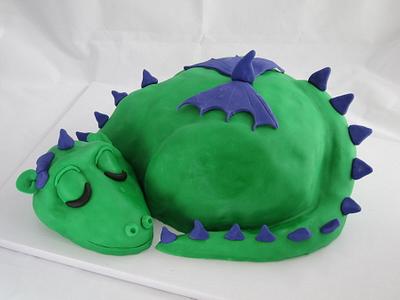Dragon Baby Shower Cake, Part 2 - Cake by Kate