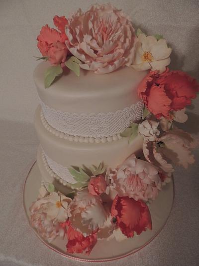 First attempt at a wedding cake - Cake by Signature Cakes By Angela