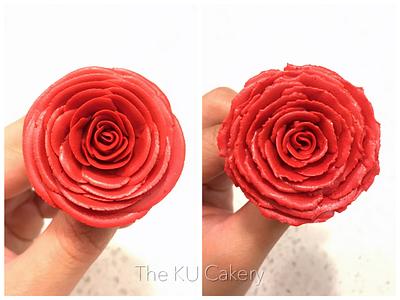 Buttercream Rose - Cake by The KU Cakery