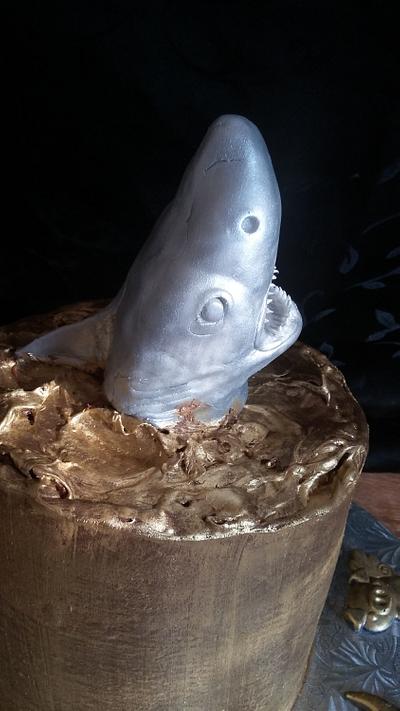 Classy Shark! - Cake by Jenn Szebeledy  ( Cakeartbyjenn_ )
