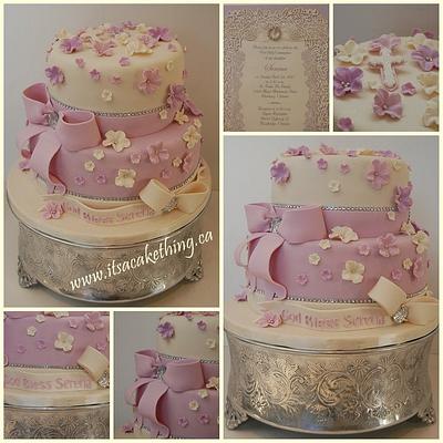 Pretty First Communion Cake  - Cake by It's a Cake Thing 