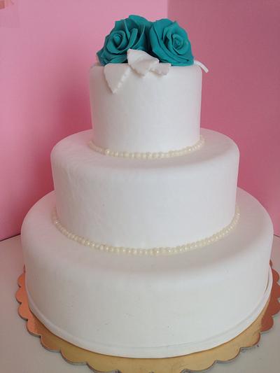Tiffany wedding - Cake by Nennescake