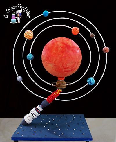 Planet System!!! Gravity cake - Cake by Moustoula Eleni (Alchemists of cakes)