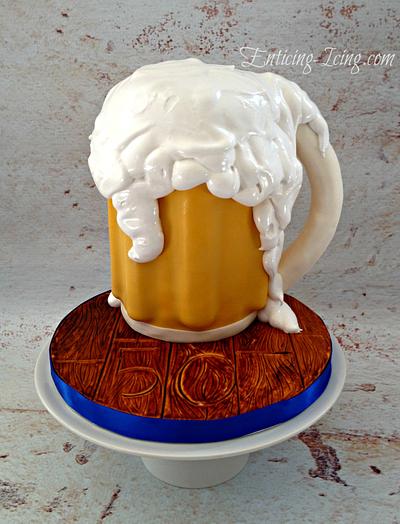 Beer mug cake - Cake by Enticing Icing