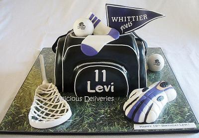 Lacrosse Gym Bag Cake - Cake by DeliciousDeliveries