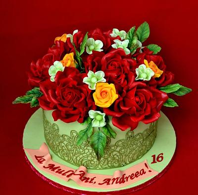 Red roses cake - Cake by Carmen Iordache