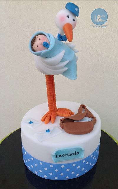 Stork cake topper - Cake by Laura