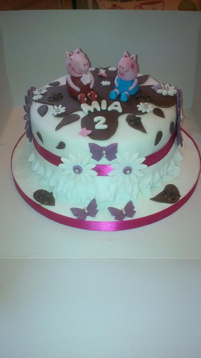 Peppa and George play in the mud! - Cake by Little C's Celebration Cakes