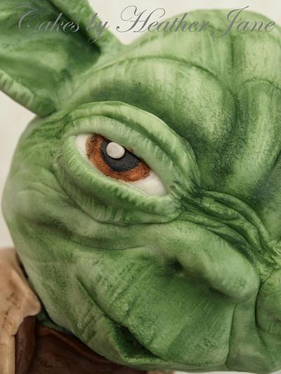 Star wars Yoda Cake with light sabre ;) - Cake by Cakes By Heather Jane