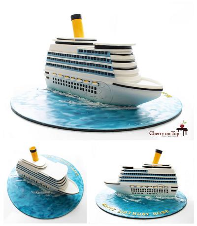 Bon Voyage 🚢 Our beautiful Cruise Ship cake.. - Cake by Cherry on Top Cakes