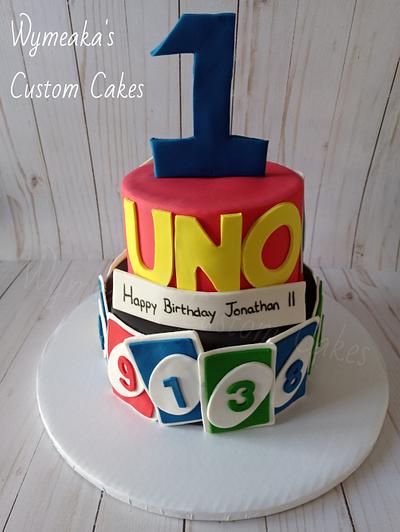 UNO 1st Birthday Cake - Cake by Wymeaka's Custom Cakes