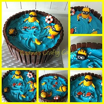 Minions in a tub - Cake by Nadine Tyrrell