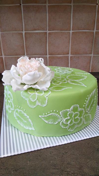 Elegant green - Cake by LenkaM