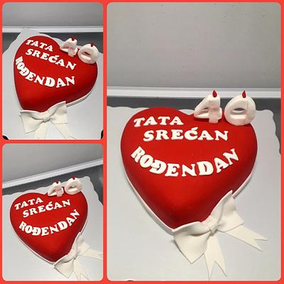 Heart for daddy - Cake by Zorica