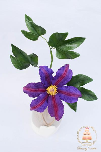 Sugar Clematis - Cake by Benny's cakes