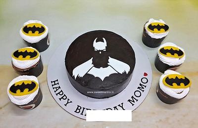 Batman cake and cupcakes for boyfriend - Cake by Sweet Mantra Homemade Customized Cakes Pune