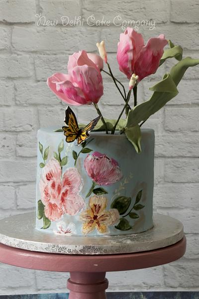 Summer bouquet cake - Cake by Smita Maitra (New Delhi Cake Company)