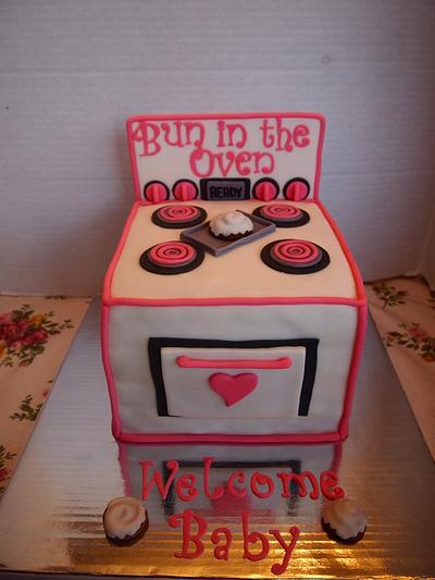 "BUN IN THE OVEN" shower cake - Cake by Christie's Custom Creations(CCC)