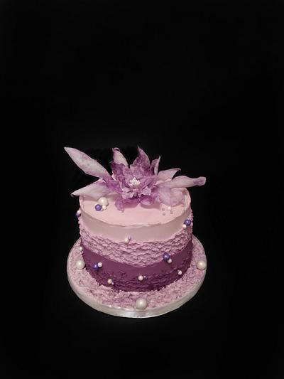 In purple! For birthday! - Cake by Dari Karafizieva