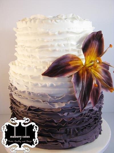 Purple ruffle cake - Cake by Malberry Cakes