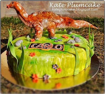 Dinosaur Diplodocus  - Cake by Kate Plumcake