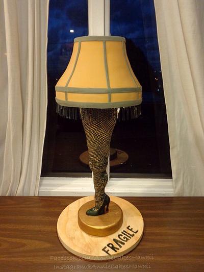 Leg Lamp from Christmas Story movie for Bake A Christmas Wish project. - Cake by Annie Cakes