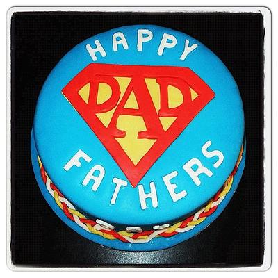Superdad Father's day cake - Cake by Janine Lister