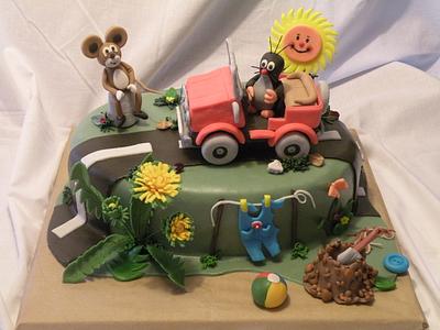 Mole and a car cake - Cake by amorejulie