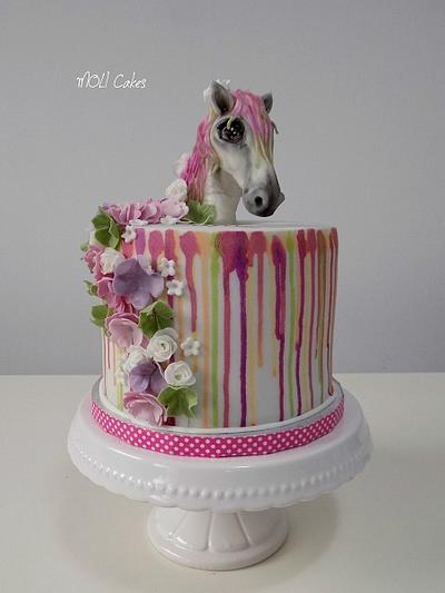 Pink  Horse  - Cake by MOLI Cakes