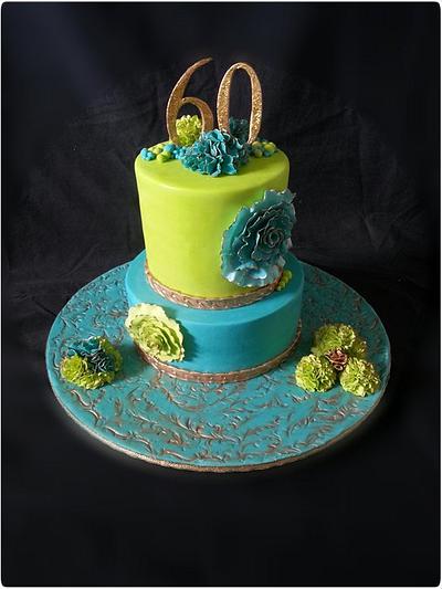 60th birthday cake  - Cake by Katrina's Cupn Cakes