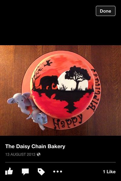 Africa/elephant cake! - Cake by TheDaisyChainBakery