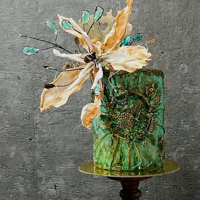 Scrapbooking in green - Cake by Larissa Ubartas