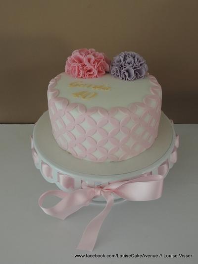 Ruffle pompoms - Cake by Louise