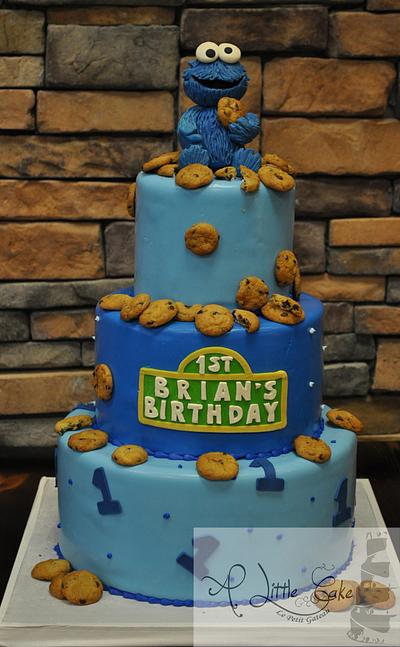 Cookie Monster First Birthday Cake - Cake by Leo Sciancalepore