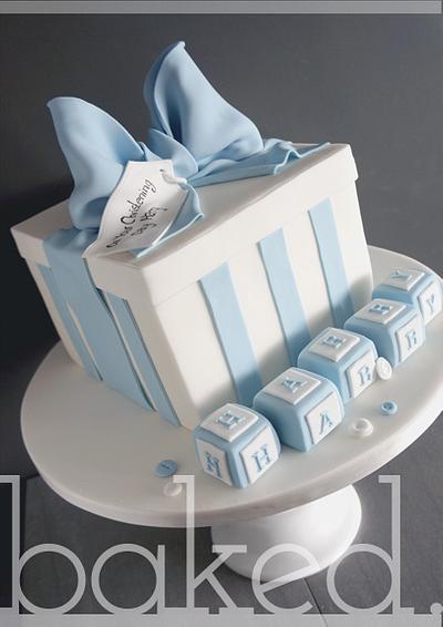 Gift Box Christening Cake - Cake by Helena, Baked Cupcakery