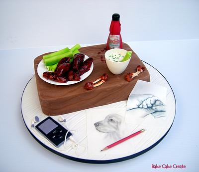 Chicken wings etc! - Cake by Karen Geraghty