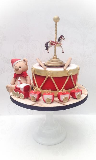 Charity Christmas cake Vintage Toys - Cake by Samantha's Cake Design
