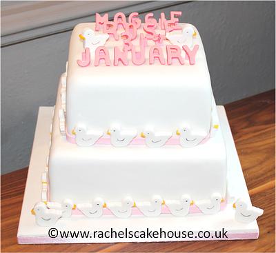 Christening cake for a baby girl  - Cake by Rachel's Cake House 