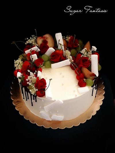 Romantic drip cake - Cake by Ildikó Dudek