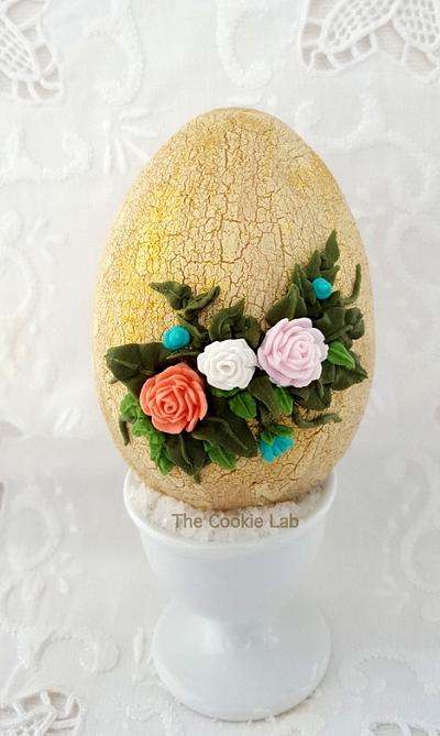 3D Egg Cookie - Crackle effect  - Cake by The Cookie Lab  by Marta Torres