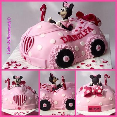 Minnie Mouse 3D Car - Cake by Cakes by Beaumonde