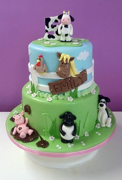 2 Tier Farmyard Cake - Cake by Hayley-Jane's Cakes