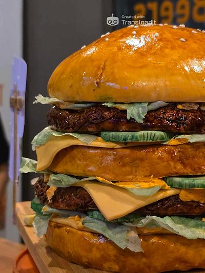 Burger Cake with fries❤️ - Cake by WowCakes