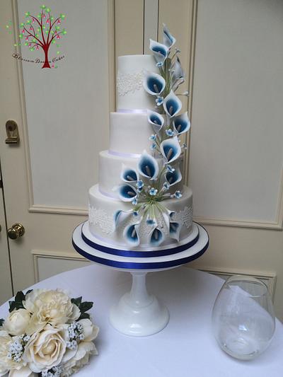 Calla Lily Wedding Cake - Cake by Blossom Dream Cakes - Angela Morris
