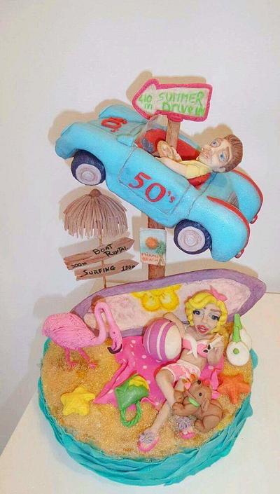  Vintage Summer Cake Marilyn&James Dean - Cake by Valentina Majella